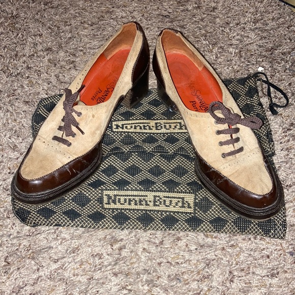 Vintage Brown & Tan Yves Saint Laurent Paris Shoes Size 8 - Picture 1 of 10